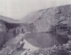 Canada: The Basin, Hot Springs, Banff (s/hv-bilde)