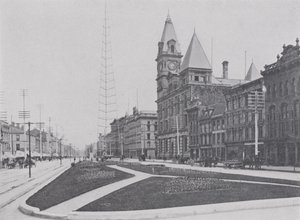 King Street, Hamilton (s/hvitt bilde) av Photographer Canadian