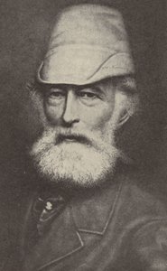 Alfred Krupp, tysk industrimann som grunnla Krupp-verkene i Essen (s/hv-bilde) av Photographer German