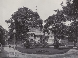 Fra The Zoological Garden, Elephant House (s/hvitt bilde) av Photographer German