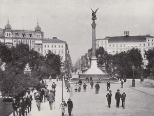Belle-Alliance-Platz og Friedrich-Strasse (s/hvitt-bilde) av Photographer German