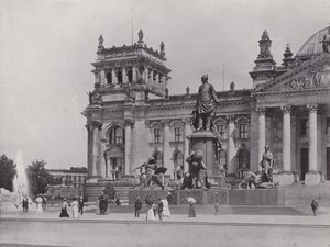 Bismarck-monumentet (s/hvitt-bilde) av Photographer German