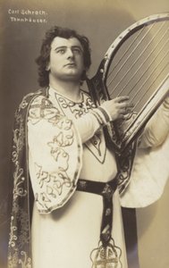 Carl Schroth , tysk operasanger som Tannhauser (s/hv-bilde) av Photographer German