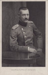 Kronprins Rupprecht av Bayern, tysk militærsjef for første verdenskrig (s/hvitt bilde) av Photographer German