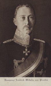 Kronprins Wilhelm, eldste sønn av Kaiser Wilhelm II av Tyskland (s/hv-bilde) av Photographer German