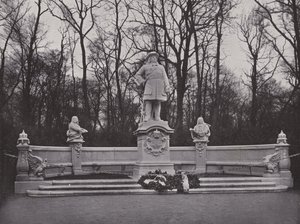 Monument i Siegesallee, Friedrich Wilhelm, Den store kurfyrsten (s/hvitt foto) av Photographer German