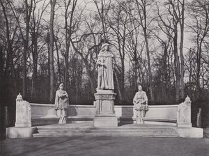 Monument i Siegesallee, kurfyrst Friedrich I (s/hvitt foto) av Photographer German