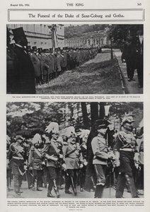 Begravelse av Alfred, hertugen av Saxe-Coburg og Gotha, andre sønn av dronning Victoria og prins Albert, Coburg, Tyskland av Photographer German