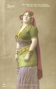 Hedwig Franzillo Kauffman som Lakme (fargebilde) av Photographer German
