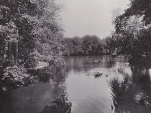 I Tiergarten, Neuer See (s/hvitt bilde) av Photographer German