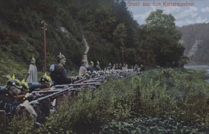 Den keiserlige tyske hæren på manøvrer (bilde) av Photographer German