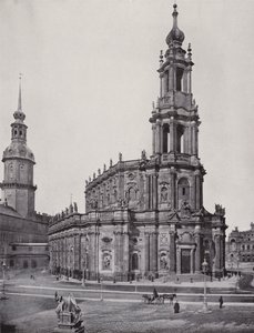 Catholic Court Church (s/hvitt bilde) av Photographer German