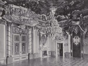 Konigliches Schloss, Thronsaal (s/hvitt-bilde) av Photographer German