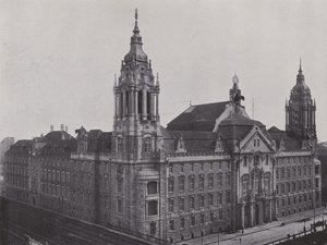 Tingrett i Neue Friedrich-Strasse (s/hvitt bilde) av Photographer German