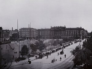 Leipzig: Augustusplatz (s/hvitt bilde) av Photographer German