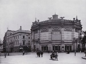 Leipzig: Panorama (s/hvitt bilde) av Photographer German