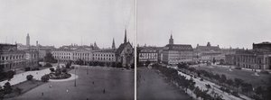 Leipzig: Panorama fra Augustusplatz (s/hv-bilde) av Photographer German