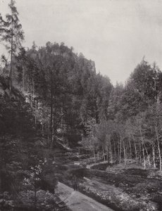 Fest fra Polenztal (s/hvitt bilde) av Photographer German