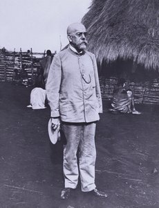 Robert Koch, tysk lege og bakteriolog, i Afrika av Photographer German