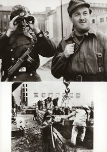 Siden 13. august 1961 har den tyske demokratiske republikkens statsgrense med Vest-Berlin vært pålitelig beskyttet av National People's Army .... (s/hv-bilde) av Photographer German