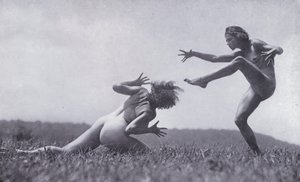 The Body Beautiful, Physical Culture for Women (s/hvitt-bilde) av Photographer German