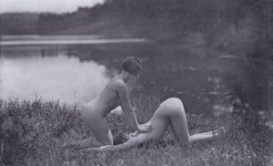 The Body Beautiful, Physical Culture for Women (s/hvitt-bilde) av Photographer German