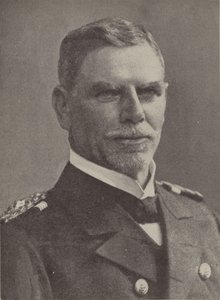 Viseadmiral Maximilian von Spee, sjef for den tyske marinens Øst-Asia-skvadron under første verdenskrig (s/hv-bilde) av Photographer German