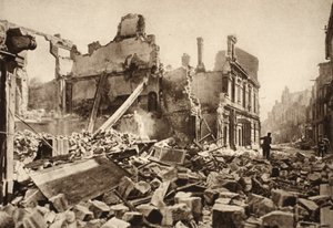 Utsikt over Rue St. Martin, Soissons av Photographer German