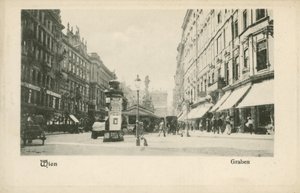 Utsikt over Vienna street (s/hv-bilde) av Photographer German