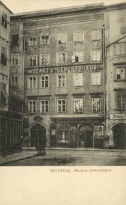 Wolfgang Amadeus Mozarts fødested, Salzburg (s/hvitt-bilde) av Photographer German