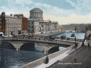 Four Courts, Dublin (fargebilde) av Photographer Irish