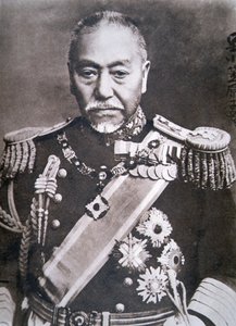 Admiral Togo (s/hvitt bilde) av Photographer Japanese