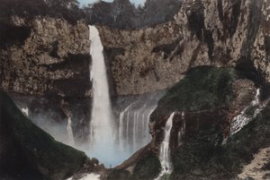 Japan, ca. 1912: Kegon Fall, Nikko (bilde) av Photographer Japanese