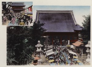 Japan, ca. 1912: Kwannon Temple og dets Ground and Various Show i Asakusa Park, Tokyo (bilde) av Photographer Japanese