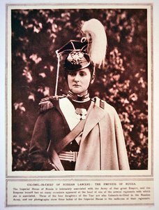 Keiserinnen av Russland i uniformen til sjefen for de russiske lanserne