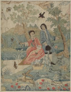 Petit Point-broderi, ca. 1937.
