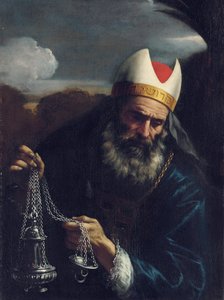 Aron, israelittenes yppersteprest, holder et røkelsekar