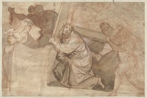 Kristus faller under korset av Pier Francesco Morazzone (circle of)