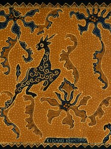 Batikk med tradisjonell design, Java, Indonesia, detalj av Blaise Nicolas Le Sueur