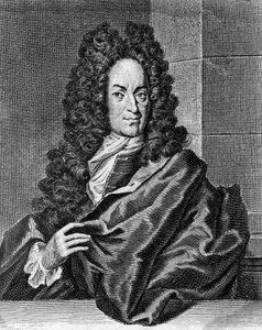 Portrett av Georg Ernst Stahl (1659-1734), tysk lege og kjemiker, gravering fra Opusculum chimico-physico-medicum, Halae Magdeburgicae av Blaise Nicolas Le Sueur