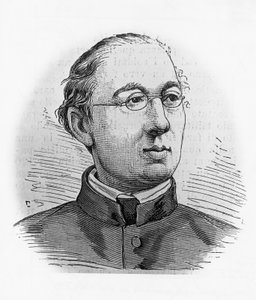 Portrett av Joseph Hergenroether (1824-1890), tysk historiker og kardinal, og første kardinal-prefekt for Vatikanets arkiver, gravering av Blaise Nicolas Le Sueur