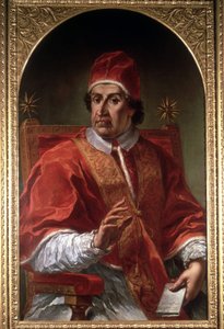 Portrett av Clement XI (1649 - 1721) av Pier Leone Ghezzi. Museum i Roma. Roma av Pier Leone Ghezzi