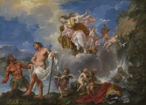 The Purification of Aeneas in the River Numicius, ca. 1725 (olje på lerret) av Pier Leone Ghezzi