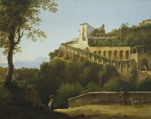 Et kloster nær Napoli, med utsikt over Capri av Pierre Athanase Chauvin