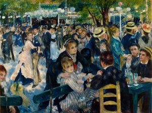 Dans på Le Moulin de la Galette av Pierre-Auguste Renoir