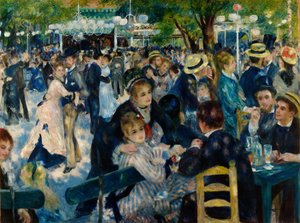 Dans på Le Moulin de la Galette av Pierre-Auguste Renoir