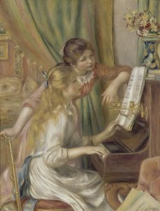 Unge jenter ved pianoet av Pierre-Auguste Renoir