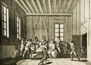 Attentat på Jean-Paul Marat i 1793 (gravering)