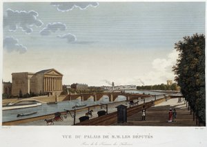 Utsikt over Palace of the Deputies - Paris av Courvoisier