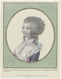 Gallerie des Modes et Costumes Français, 1781, oo 221: Coeffure oppkalt etter levitten (...)